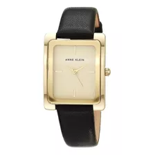 Reloj Anne Klein Con Correa De Piel Para Mujer, Color Negro/