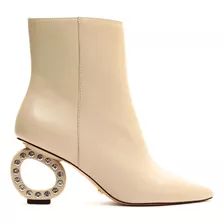 Bota Feminina Cecconello Cano Médio Venetto Bege - 237600