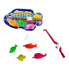 Brinquedo Pescaria Vamos Pescar Pega Peixe Pesca Vara