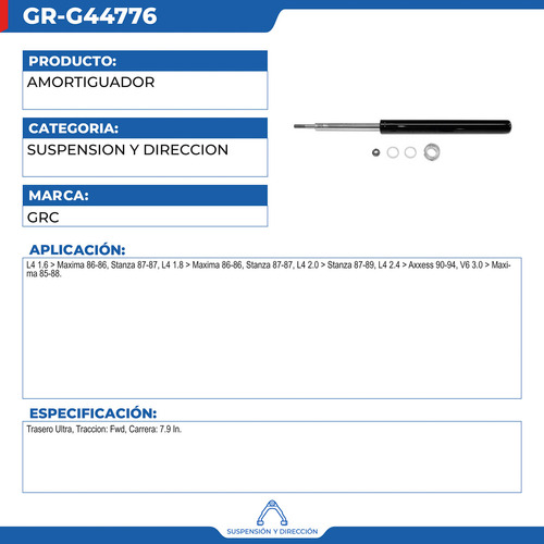 Amortiguador Nissan Axxess 1990-1994 Foto 2