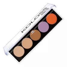 Paleta De Corretivos 02 - Impecável Koloss Make Up Tom 5 Cores