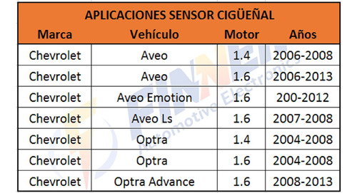 Sensor Cigeal Chevrolet Aveo Optra 1.4 1.6 Foto 5