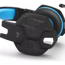 Diadema Gamer G1000 Kotion Each Microfono Omnidireccional Color Azul Luz Multicolor