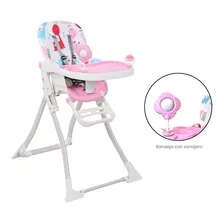 Silla Comedor Bebe Premium Baby Monaco Color Rosa