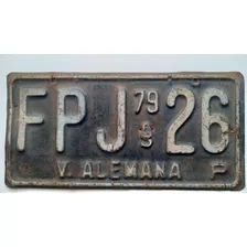 Placa Patente Antigua Villa Alemana 79. J