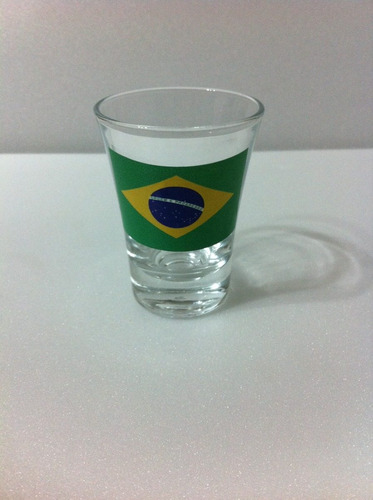 Copo De Tequila/shot/dose Da Bandeira Do Brasil 60 Ml