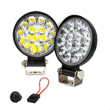 Par Farol Milha Led Carro Moto Caminhão 12v 24v Prova D'água