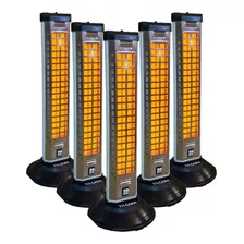 Estufa Eléctrica Vertical Cuarzo 2 Velas 1200w Combo X 5