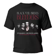 Remera Black Veil Brides Fecha Argentina 2024 100% Algodón