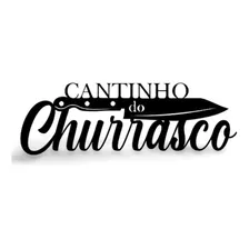 Moldura Cantinho Da Churrasco Mdf Frase Decorativa Preto 3mm