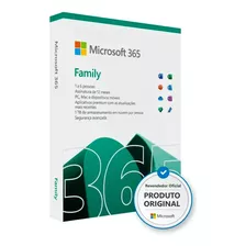 Microsoft Office 365 Family: 6 Pessoas 1 Ano For Chat