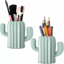 2 Piezas Cactus Portalápices Cactus Pen Pencil Container D