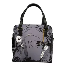 Bolsa Jack & Sally Bolso Mano Skellington Vinipiel De Dama 