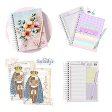 Kit Arquivos De Encadernação Agendas Miolos Planner Caderno