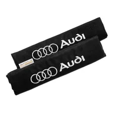 Protectores Cubre Cinturones Tela Negro Logo Audi Bordado