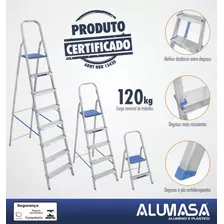 Ff Escalera Familiar Aluminio 2 Escalon Plataforma 380x410