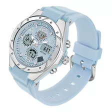 Reloj Electrónico Luminoso Impermeable Sanda Color Del Bisel Azul