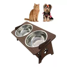 Comedouro Elevado Duplo Ergonômico P/ Cão E Gato