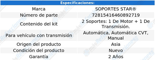 Soportes Motor+ Caja Versa L4 1.6l 12 Al 19 S. Star Foto 2