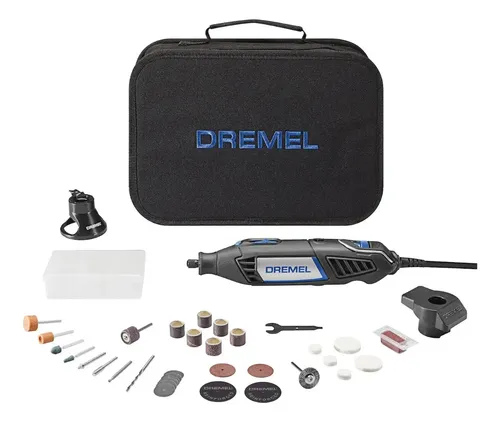 Minitorno Dremel 4000 32 Accesorios + 2 Aditamentos + Bolso 50 Hz 144 W