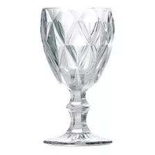 Taça Diamond 300ml Com Duas Peças De Vidro Transparente 