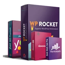 Wp Rocket + Rank Math + Elementor Pro + Yoast Seo + Bônus