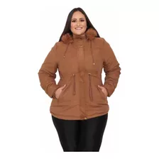 Parka Feminina Forrada Casaco Sobretudo Plus Size G1 Ao G5