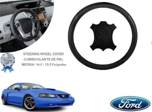 Funda Cubrevolante Negro Piel Ford Mustang 2004 Foto 2