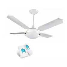 Ventilador Branco Led 4 Pás Controle Remoto Controle Parede