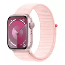 Apple Watch Series 9 Gps Caixa Rosa De Alumínio 45 Mm Pulseira Loop Esportiva Rosa-clara