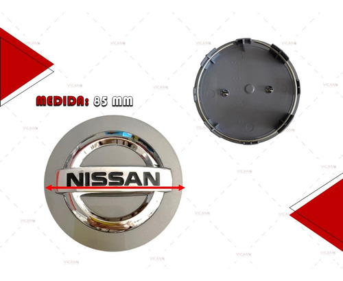 Par De Centros De Rin Nissan Titan 2005-2021 85 Mm Gris Foto 3