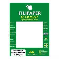 Papel A4 Goffrata C/ 20 Fls Branco Nat. Filipaper Ecolight