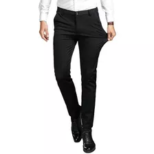 Pantalones De Vestir Hombre Formal Slim Color Solido