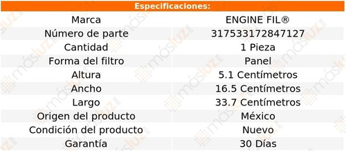 1- Filtro De Aire Acura Rdx 4 Cil 2.3l 2007/2012 Engine Fil Foto 2