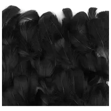 Mwoot 300 Plumas De Ganso De Color Negro, Plumas Naturales P