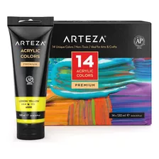 Arteza Pintura Acrílica, Set 14 120ml C/u