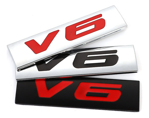 3d Metal V6 V8 Trunk Badge Sticker Para Para Bmw Audi Ford Foto 4