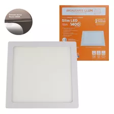 Plafon Led De Embutir Quadrado 18w Bronzearte Llum 4000k Cor Branco Neutro 4000k 110v/220v