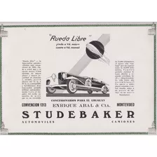 1930 Publicidad De Autos Studebaker Uruguay Zeppelin Diseño