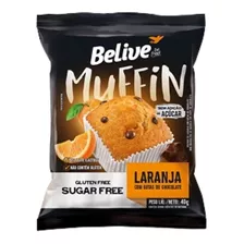 Belive Muffin Zero Açúcar Laranja Com Chocolate 40g C/ 10 Un
