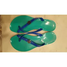 Ojotas Sandalias - Verde Y Azul - Talle 35/36 -excelente