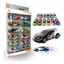 Kit 12 Miniaturas Carrinhos Fricção Estilo Hotwheels Carro