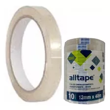 50 Fita Adesiva Transparente Fina Durex 12x40 Altape 5pcts