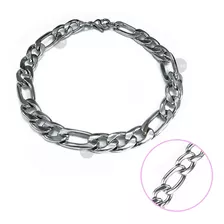 Pulsera Fígaro Hombre Cubana Pulseras Dama Acero Quir 6a10mm