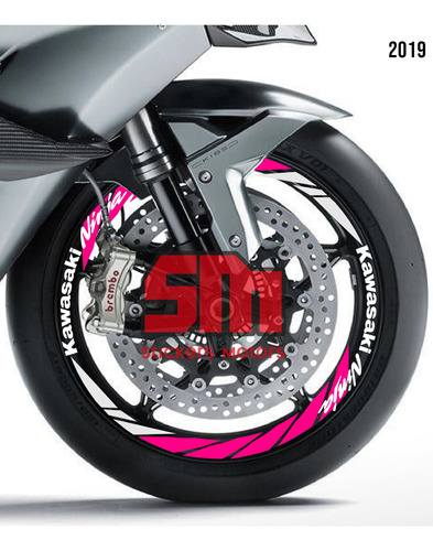 Stickers Reflejantes Y Nen Para Rin De Moto Kawasaki Ninja  Foto 8