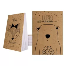 Souvenir Anotador Personalizado Nórdico Papel Madera X40!!!