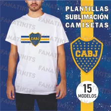 Boca Juniors 15 Plantillas Para Sublimar Remeras Mockup Png