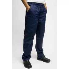 Calça Uniforme Elástico Total - Brim Pesado - Azul Marinho