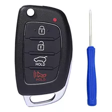 4 Botones Hoja Sin Cortar Car Key Fob Shell Hyunda...