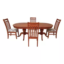 Comedor De Madera, Modelo Tiffany Con 4 Sillas Cadiz